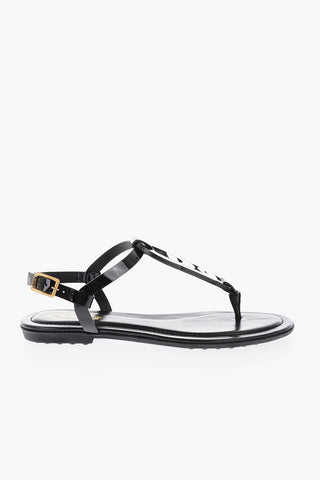 Patent Leather Thong Sandals