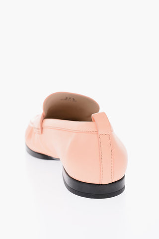 Textured Leather Penny Loafers