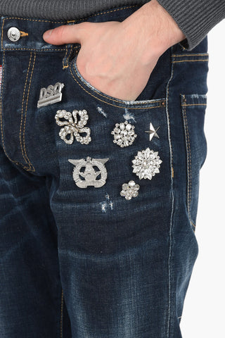 Jewel Brooch and Studs COOL GUY FIT Denims