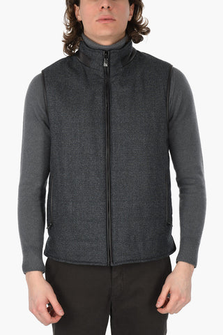 ID Reversible Houndsthooth IDENTITY Vest Jacket