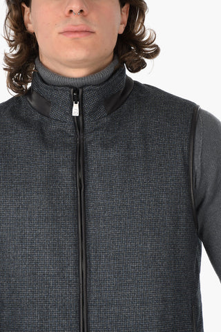 ID Reversible Houndsthooth IDENTITY Vest Jacket