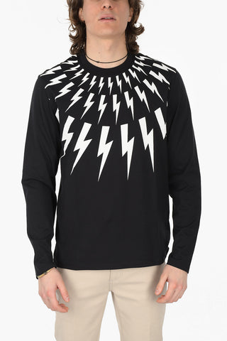 T-Shirt Girocollo FAIR ISLE THUNDERBOLT in Cotone