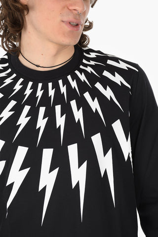 T-Shirt Girocollo FAIR ISLE THUNDERBOLT in Cotone