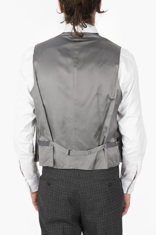 Gilet Windowpane ACADEMY in Lana Vergine Extrafine