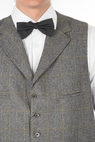 Gilet Windowpane ACADEMY in Lana Vergine Extrafine