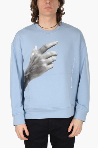 Crew Neck THE OTHER HAND Sweatshirt with 2 Pockets