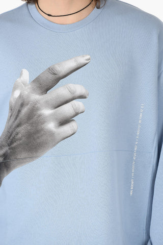 Crew Neck THE OTHER HAND Sweatshirt with 2 Pockets