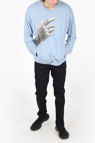 Crew Neck THE OTHER HAND Sweatshirt with 2 Pockets