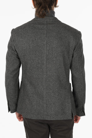 CC COLLECTION Bird's Eye Unlined Wool Blend Blazer
