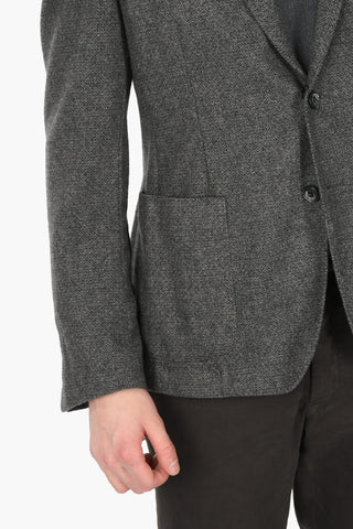 CC COLLECTION Bird's Eye Unlined Wool Blend Blazer