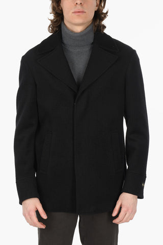 Cappotto Corto con Abbottonatura Nascosta