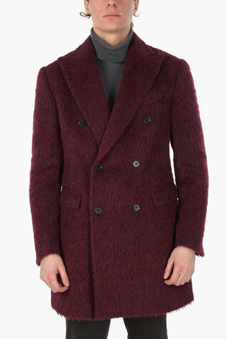 CC COLLECTION Double-breasted Fuzzy Coat
