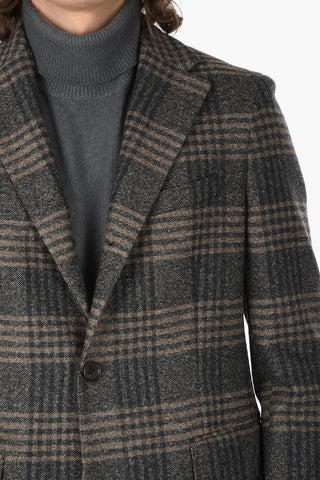 CC COLLECTION Single-breasted District Check Coat
