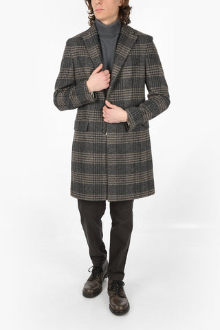 CC COLLECTION Single-breasted District Check Coat