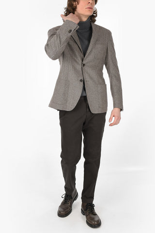 ID Blazer Sfoderato Herringbone con Tasche e Taschino a Toppa