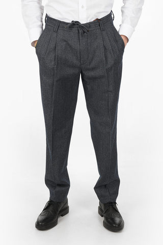 ID Pantaloni Herringbone a 2 Pinces