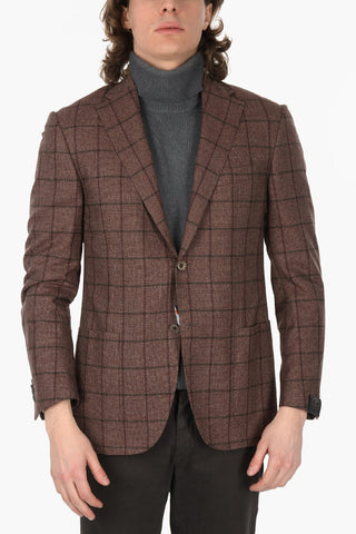 Windowpane Check LEADER SOFT Virgin Wool Blazer