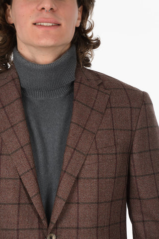 Windowpane Check LEADER SOFT Virgin Wool Blazer