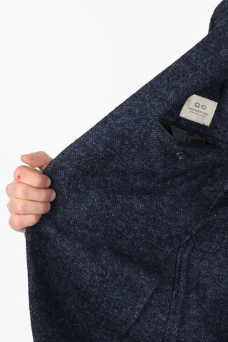CC COLLECTION Blazer Herringbone RIGHT con Tasche a Toppa