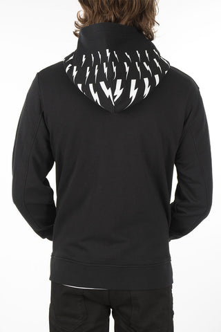 hooded sweatshirt with zip closure