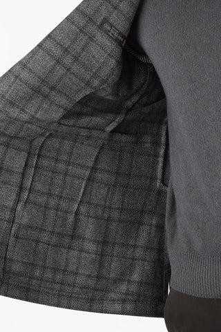 ID Blazer Sfoderato District Check in Lana e Cashmere