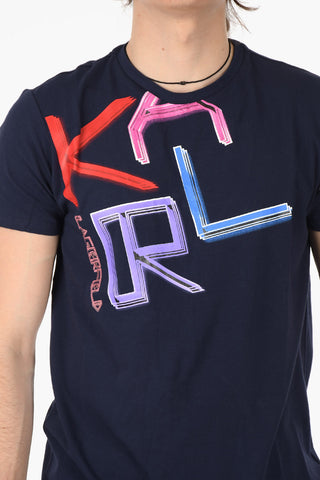 front printed NEON KARL crew-neck t-shirt