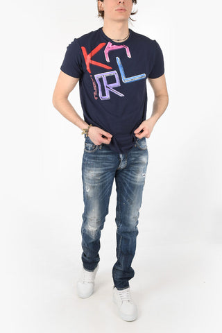 front printed NEON KARL crew-neck t-shirt