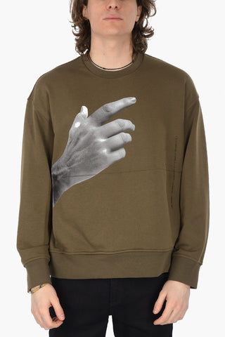 Crew Neck THE OTHER HAND Sweatshirt with 2 Pockets