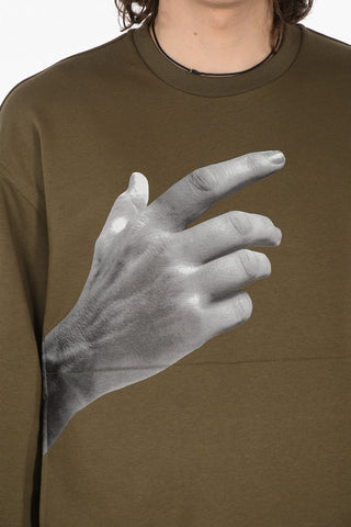 Crew Neck THE OTHER HAND Sweatshirt with 2 Pockets