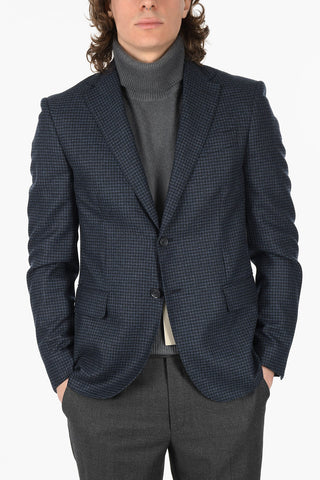 CC COLLECTION Houndstooth SPORTSWEAR Virgin Wool Blazer