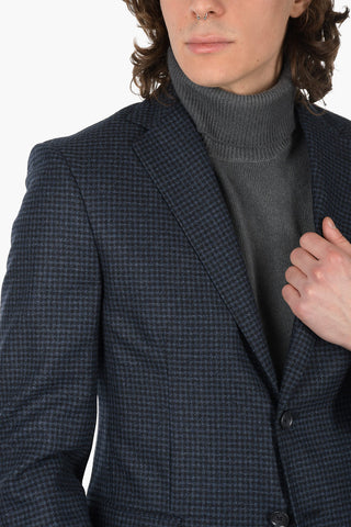 CC COLLECTION Houndstooth SPORTSWEAR Virgin Wool Blazer