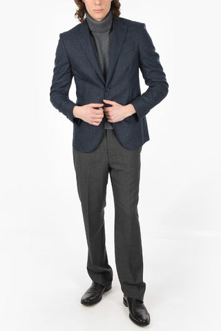 CC COLLECTION Houndstooth SPORTSWEAR Virgin Wool Blazer