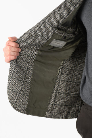 Half-lined Windowpane Check Virgin Wool Blend Blazer