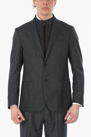 ID Virgin Wool Houndsthooth Single Breasted IDENTITY Blazer