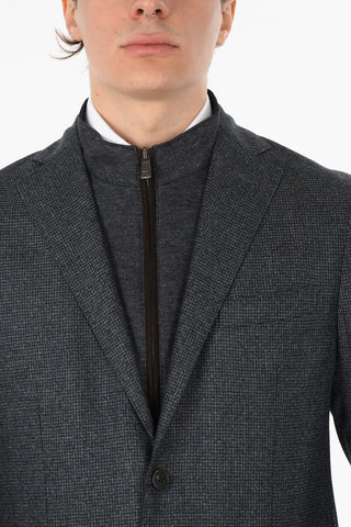 ID Virgin Wool Houndsthooth Single Breasted IDENTITY Blazer