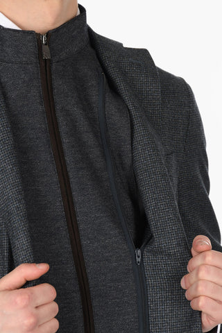 ID Virgin Wool Houndsthooth Single Breasted IDENTITY Blazer