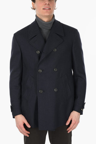 Double Breasted Peacoat with Padded Lining