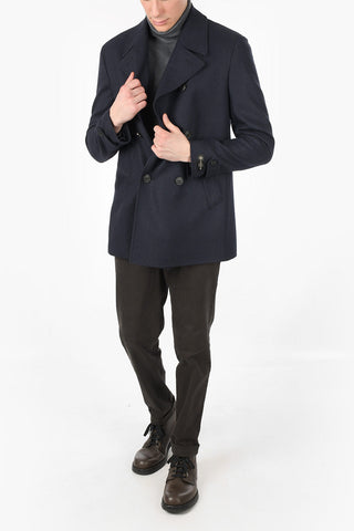 Double Breasted Peacoat with Padded Lining