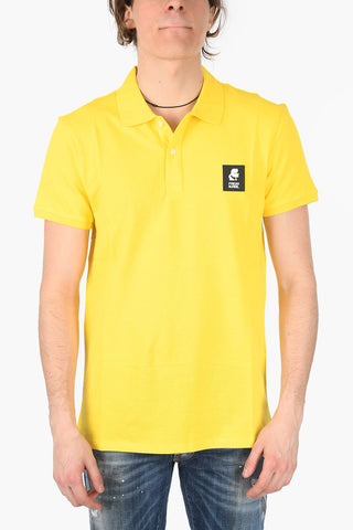stretch cotton 2 button polo shirt