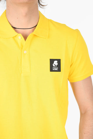 stretch cotton 2 button polo shirt