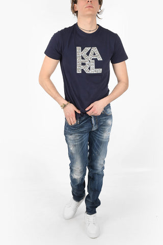 printed LIBRARY crew-new t-shirt