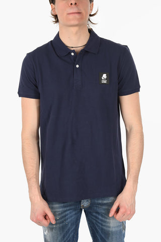stretch cotton 2 button polo shirt