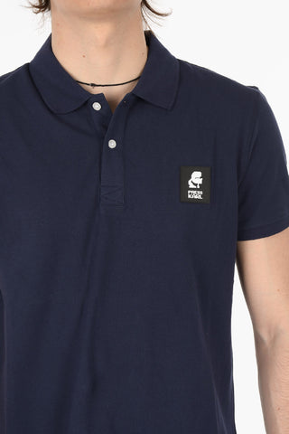 stretch cotton 2 button polo shirt