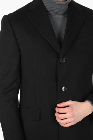 Virgin Wool 3 Button Coat