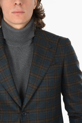 CC COLLECTION Plaid Check REWARD Blazer with Peak Lapel