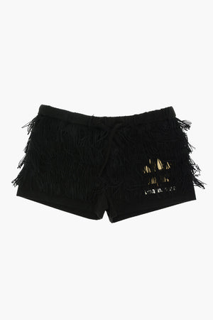 fringed sweat shorts