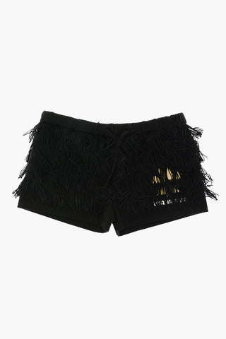 fringed sweat shorts