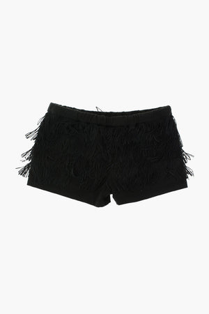 fringed sweat shorts