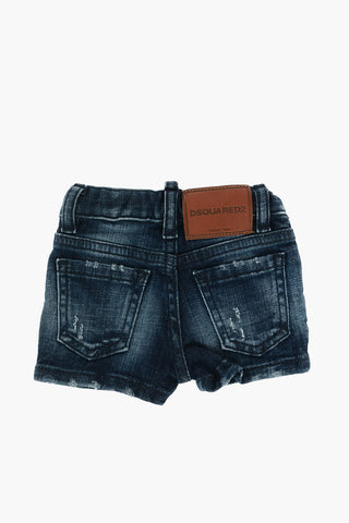 stretch denim shorts
