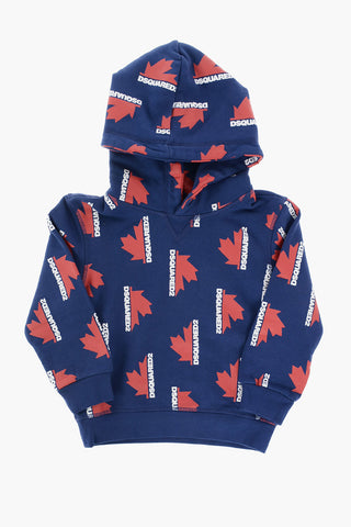 all over logo printed RELAX sweatshirt with hood
